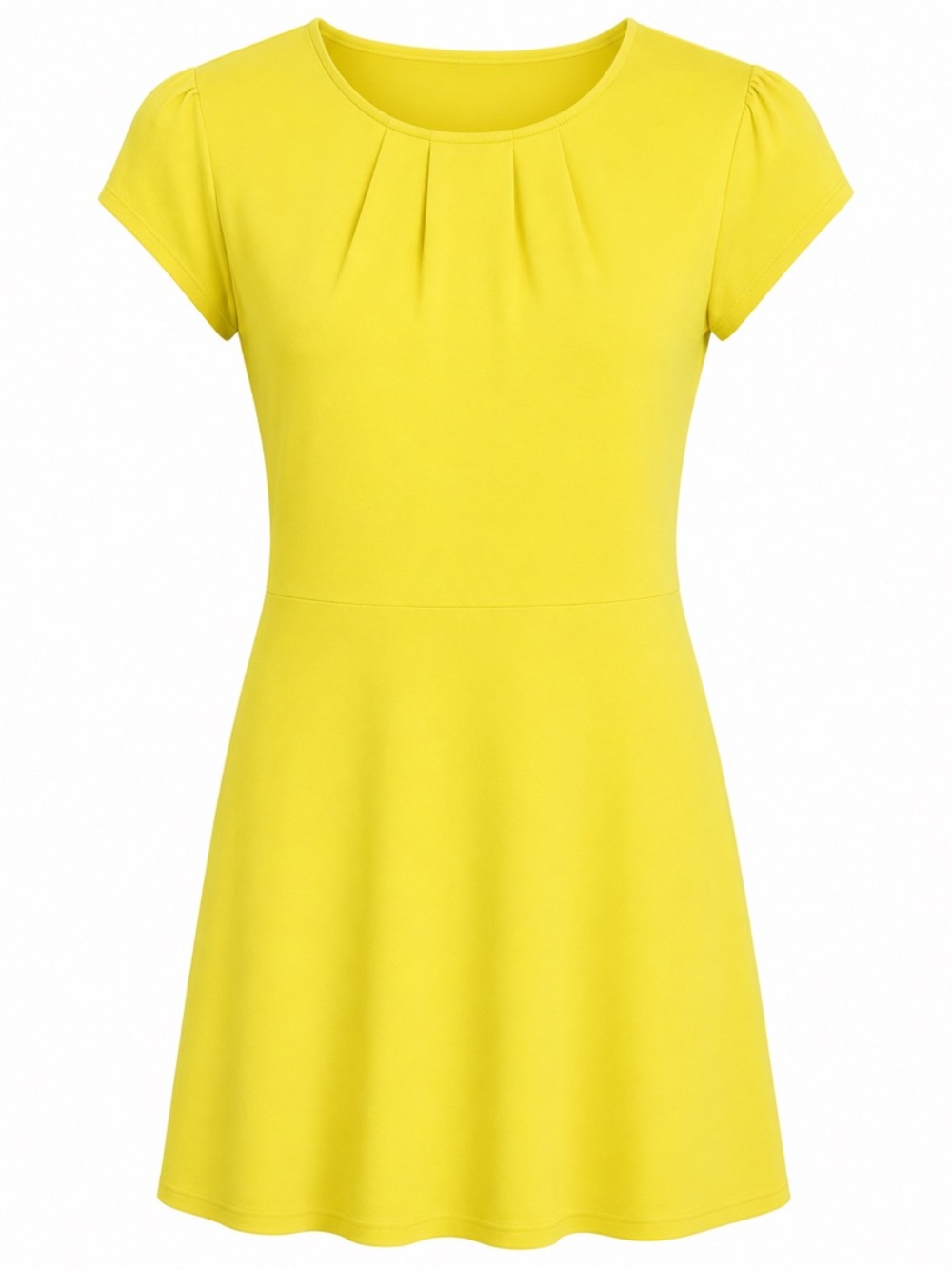 New York & Company Yellow Fit-and-Flare Women’s Dress